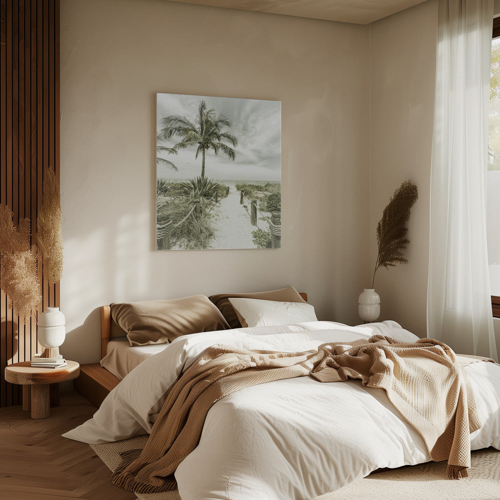 Vintage-Weg zum Strand | Leinwand