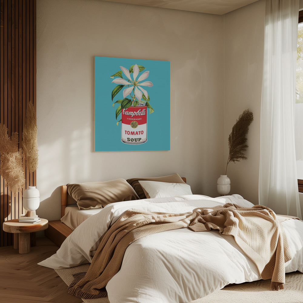 Campbells and Flowers | Canvas