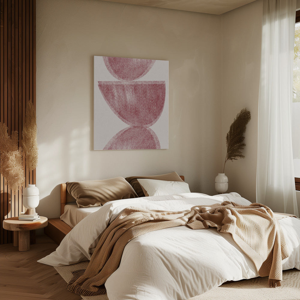 Crimson Halves | Canvas