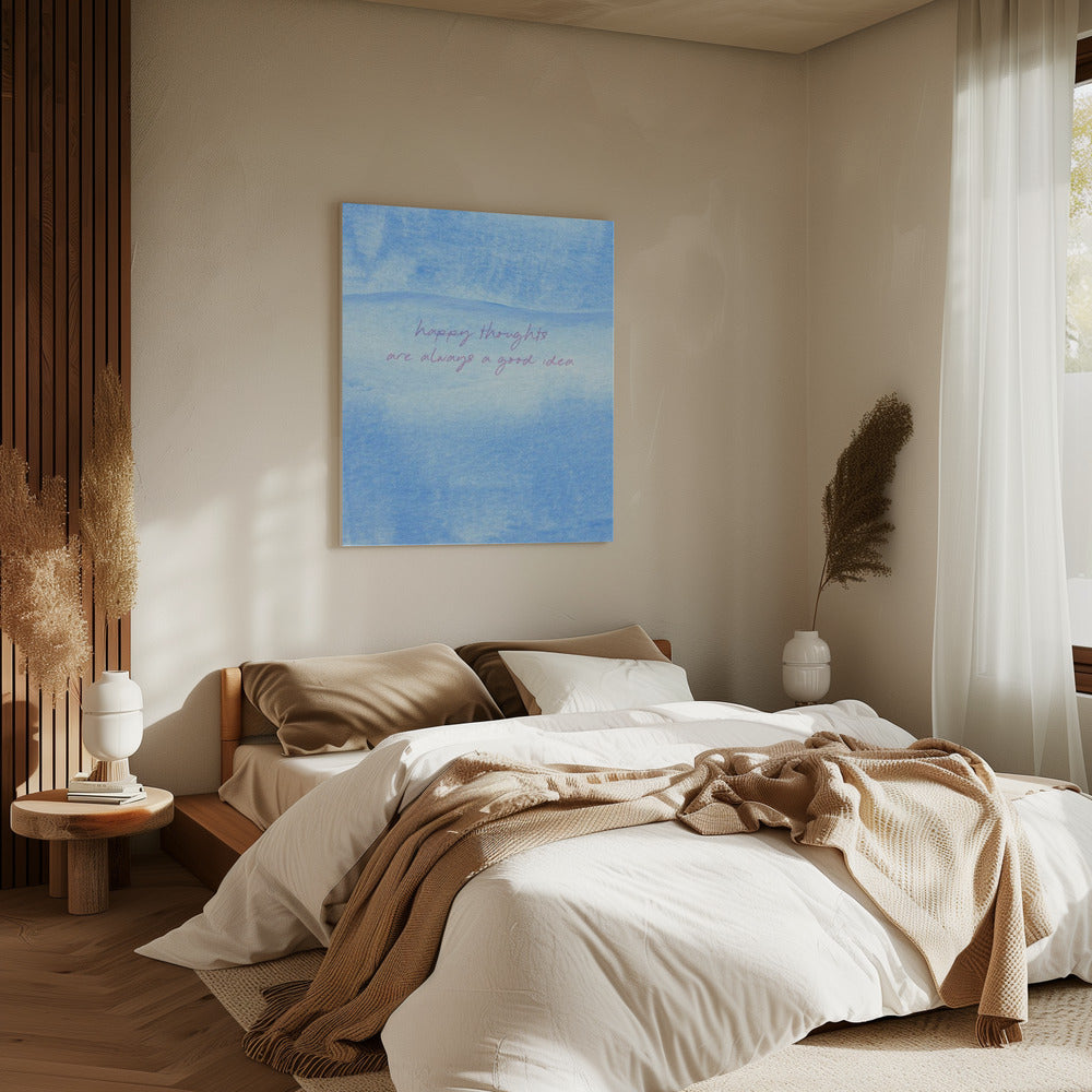 Positive blaue Stimmung | Leinwand