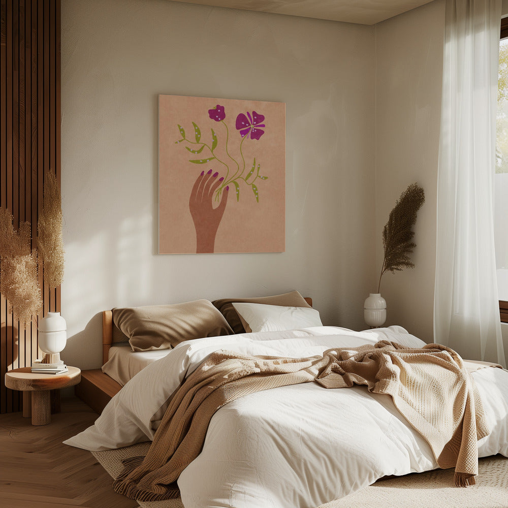 Blume in meiner Hand | Leinwand