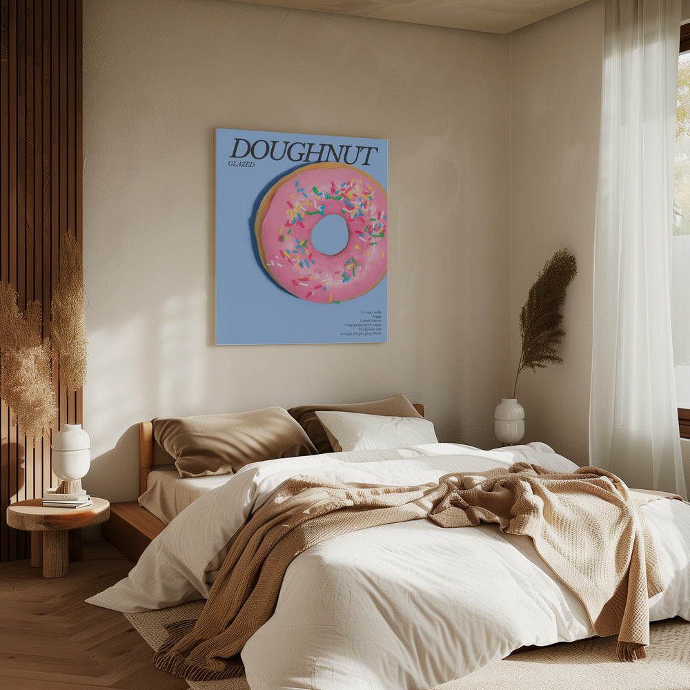 Rosa Glasur Donut | Leinwand