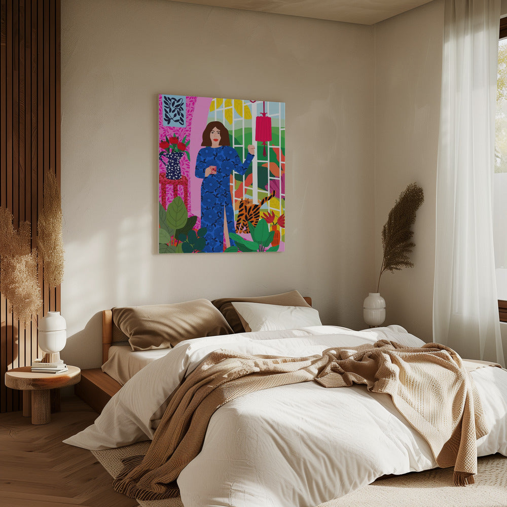 Meinen Morgentee holen | Leinwand