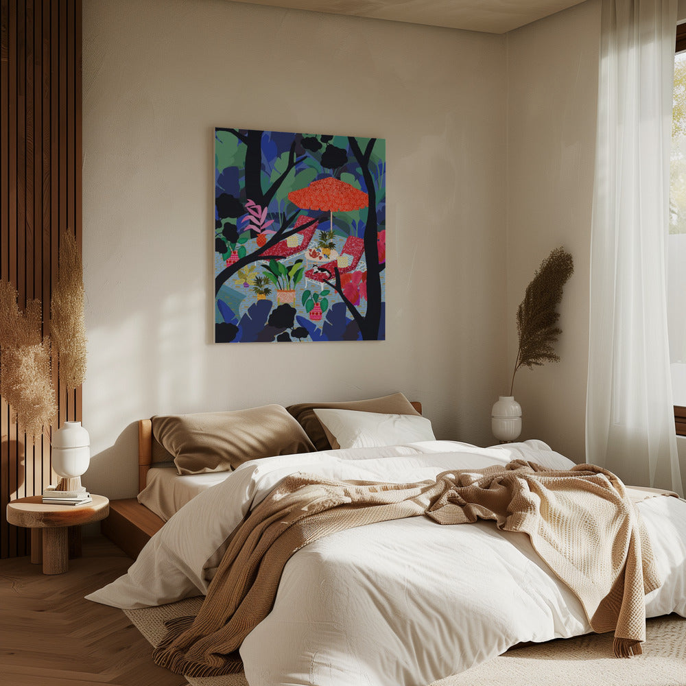 9933x14043 Din 133 Pool inmitten der Natur | Leinwand