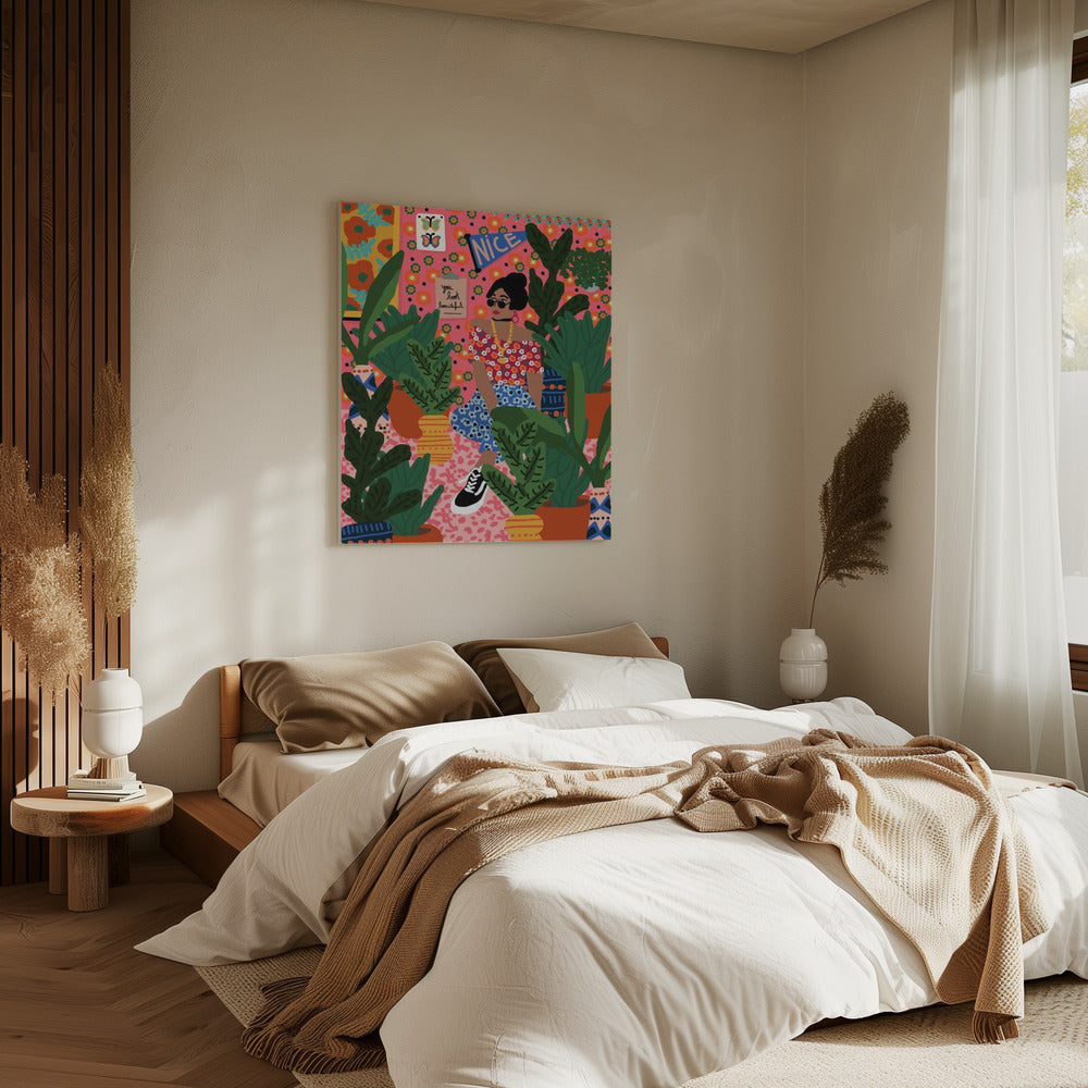 Florales Studentenzimmer | Leinwand