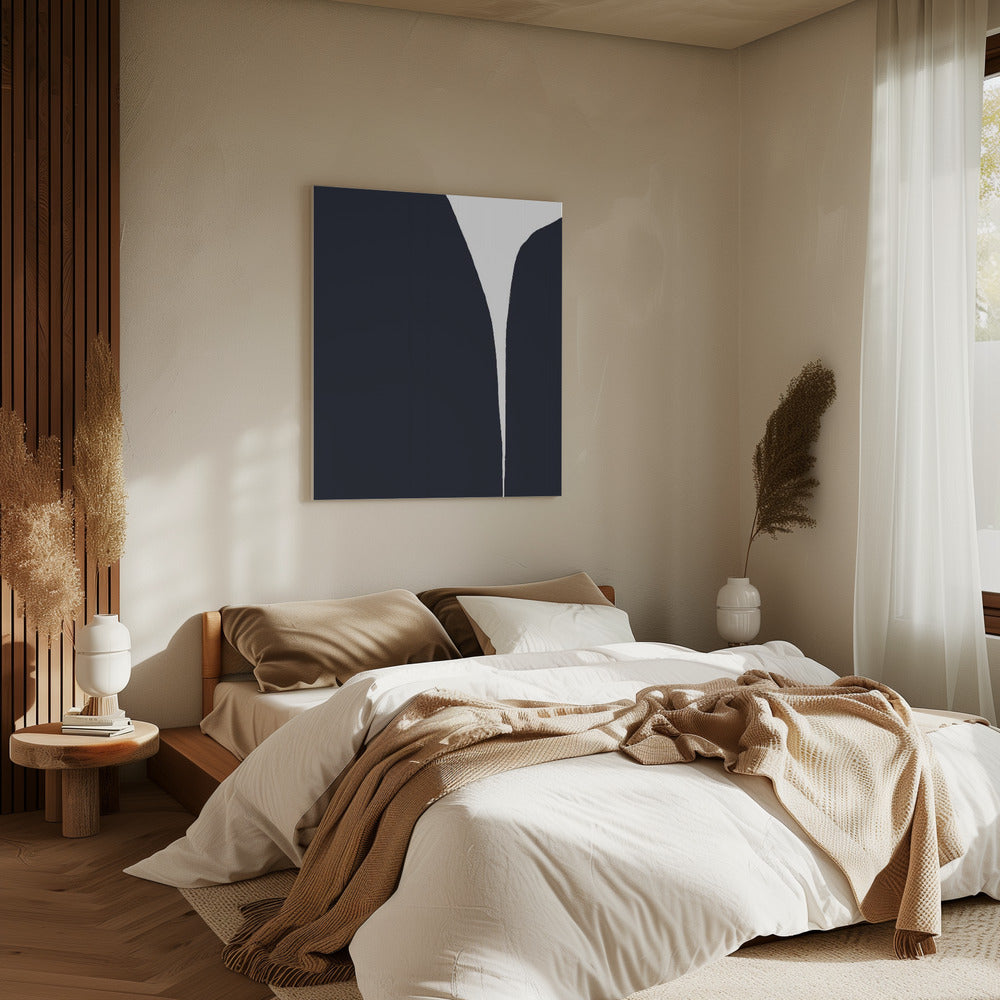Minimalistische Linien und ein markanter Farbkontrast | Leinwand