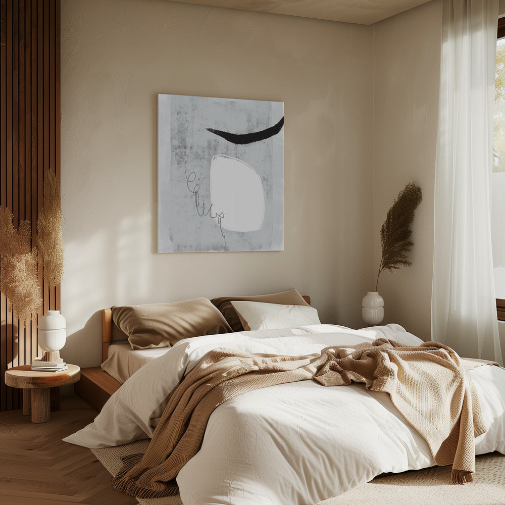Minimalistisches Design mit Grautönen | Leinwand