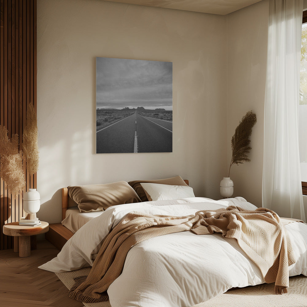 Monochromes Monument Valley II | Leinwand