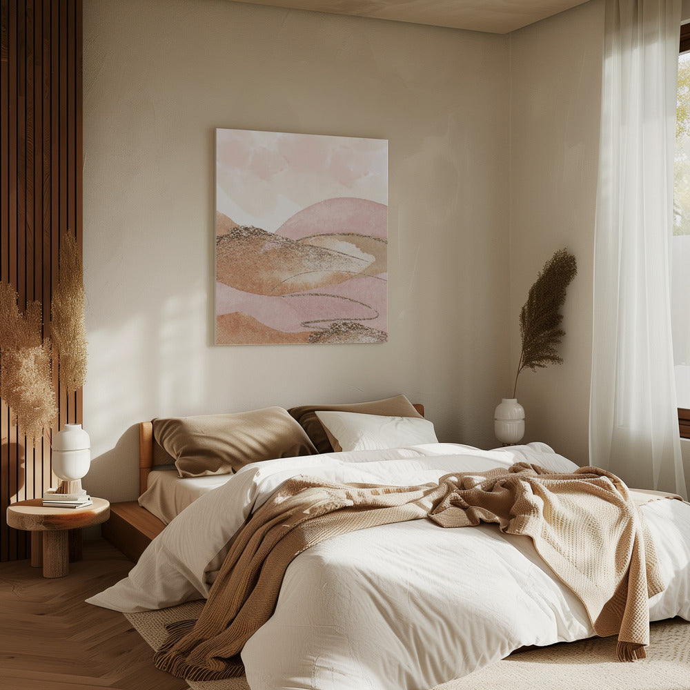 Landschaft in Pink-2 | Leinwand