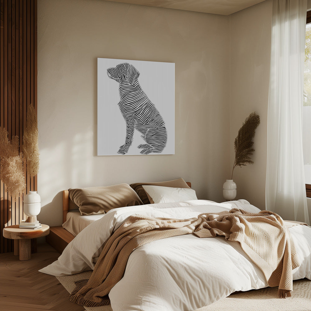 Linienkunst Hund | Leinwand
