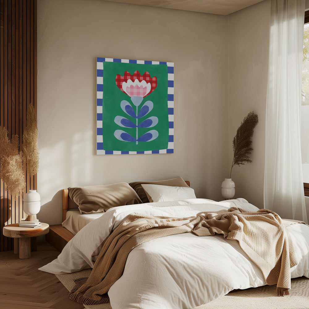Floral Design with Bold Geometric Shapes | Canvas
