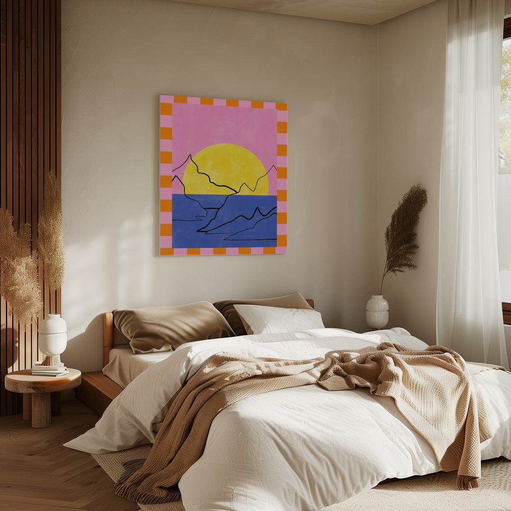 Retro Horizon Glow | Canvas