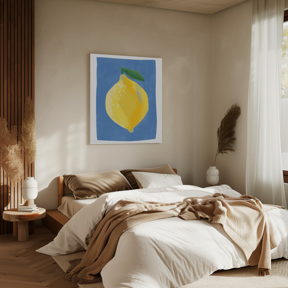 Simplistic Painting of a Lemon | Canvas