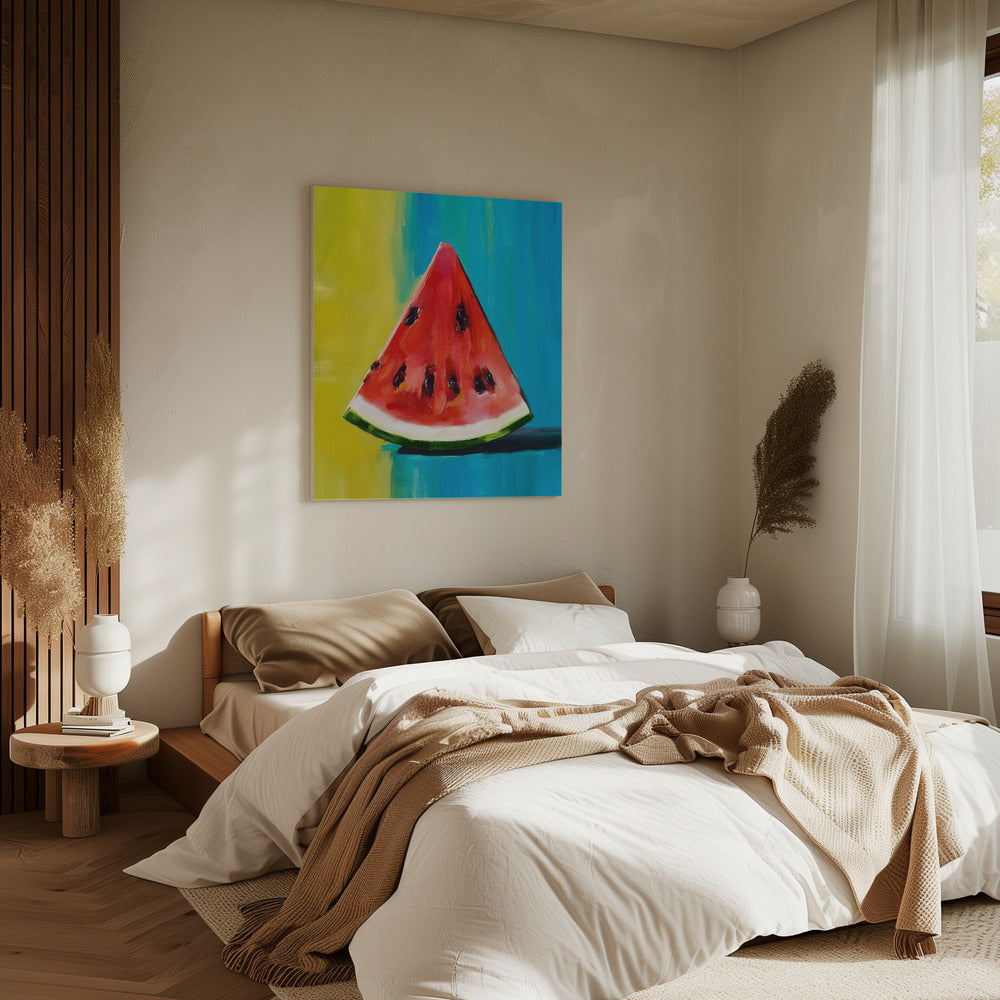 Wassermelonenscheibe | Leinwand