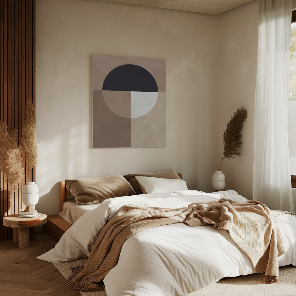 Braune Geometrie 7 | Leinwand