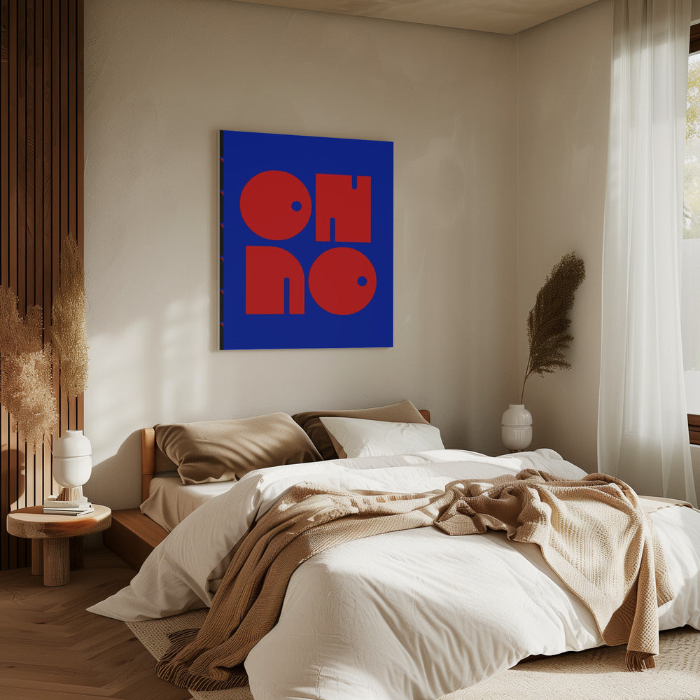 Fette Buchstaben, blauer Hintergrund | Leinwand