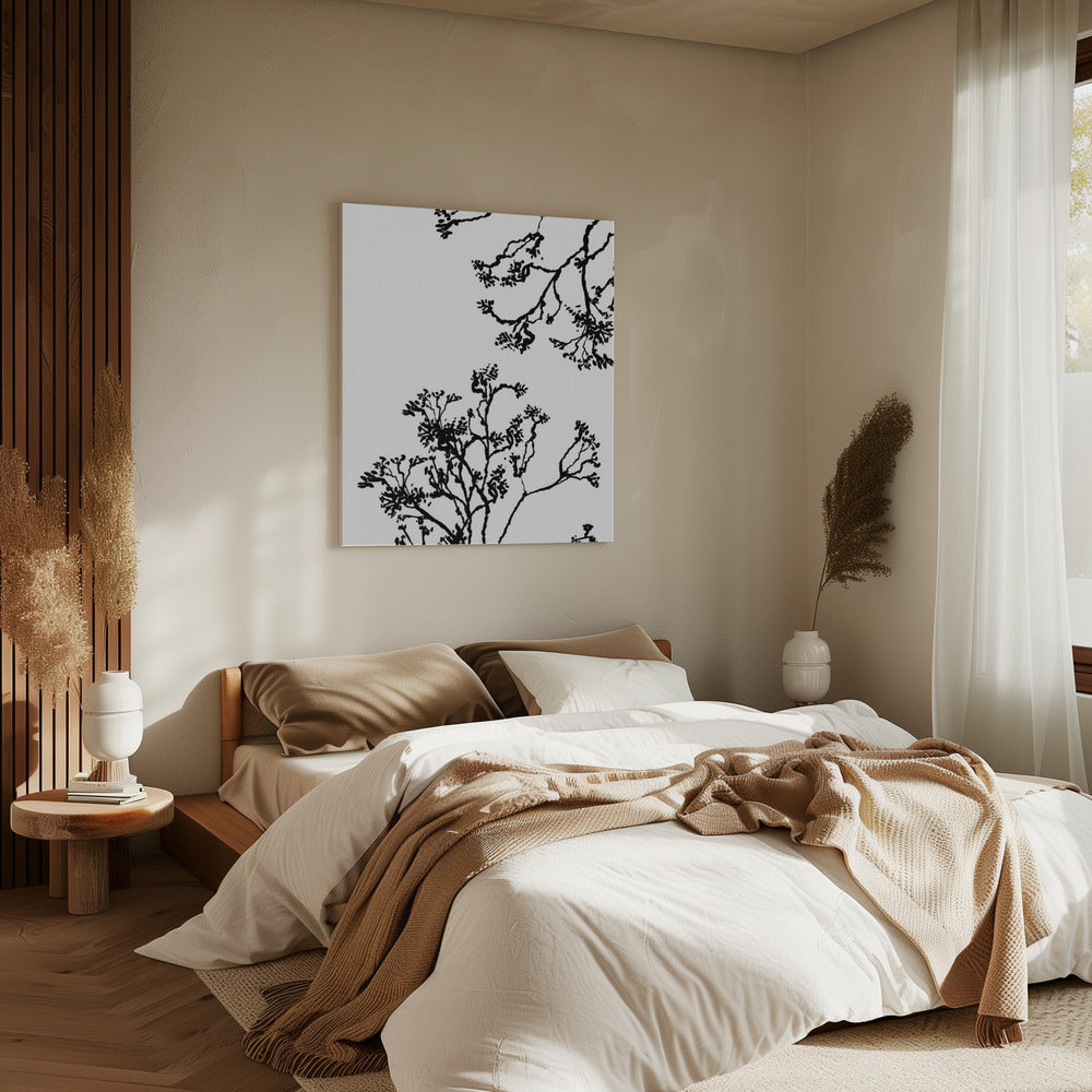 Blütenbäume Silhouette | Leinwand
