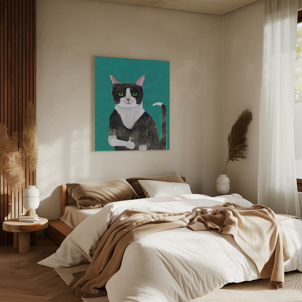 Katze Daumen hoch | Leinwand