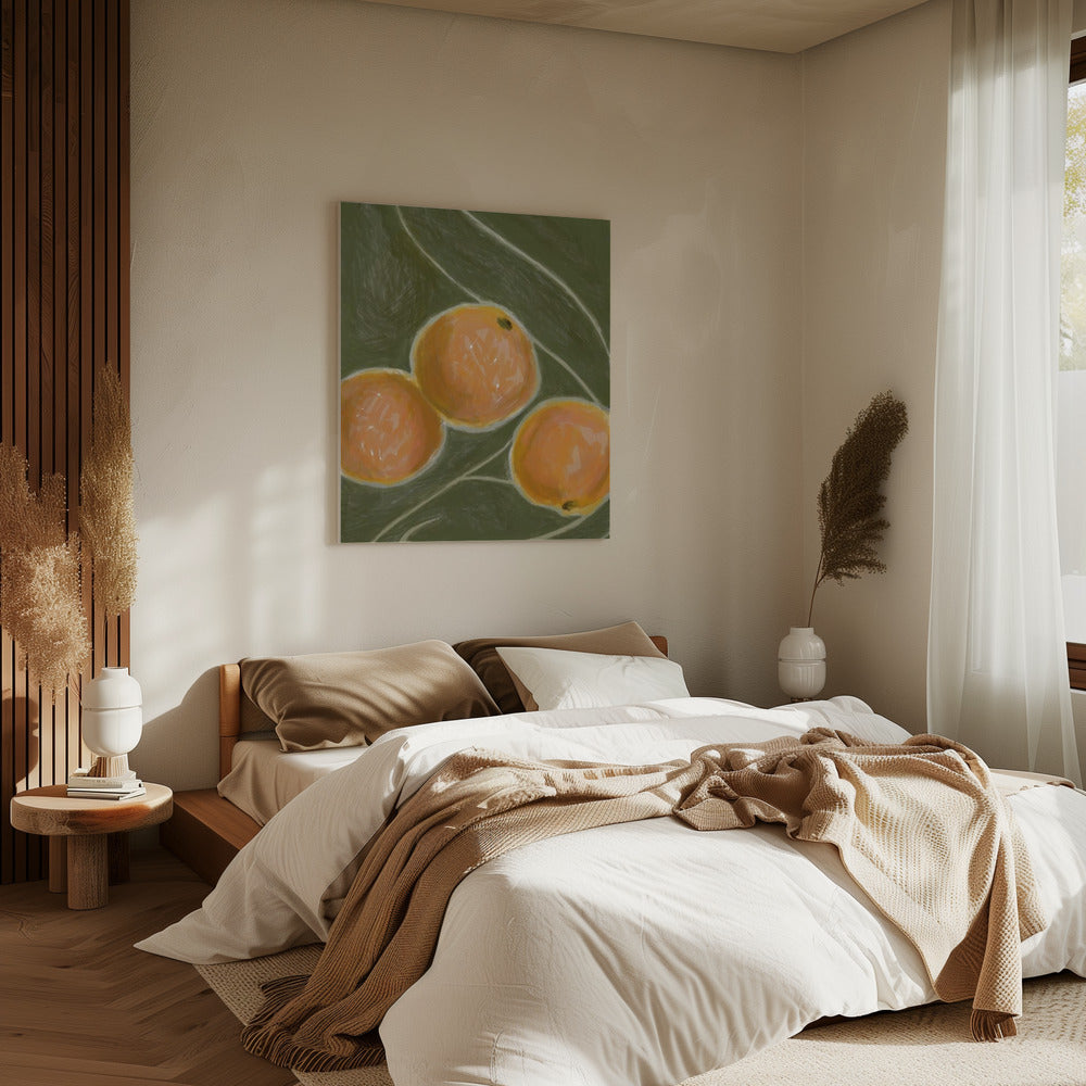 KH Studio - Die Farben Orange & Grün | Leinwand
