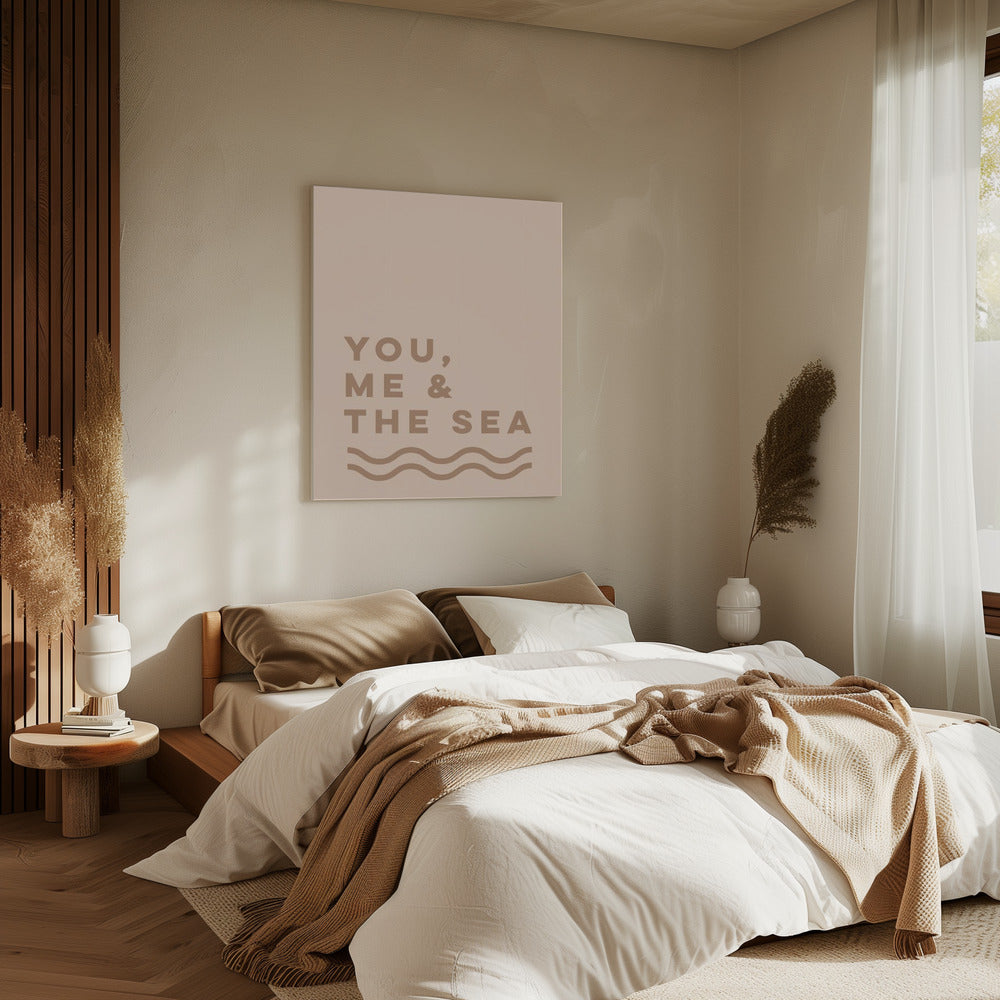 Du, ich und das Meer (Sand) | Leinwand