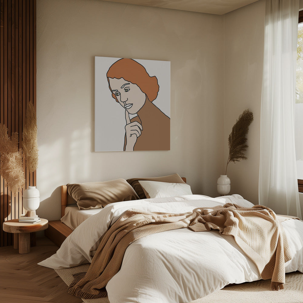 Denkende Frau | Leinwand
