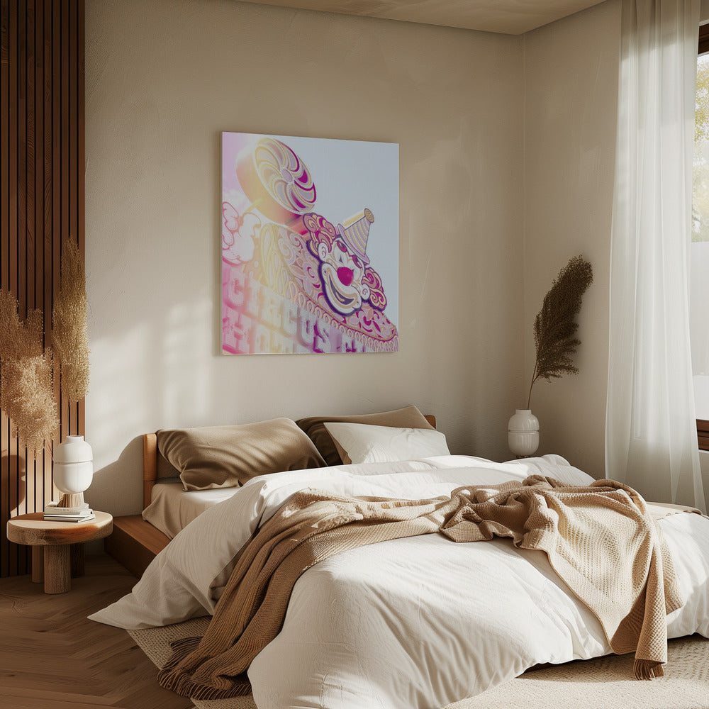 Zirkusschild Flare Portrait | Leinwand