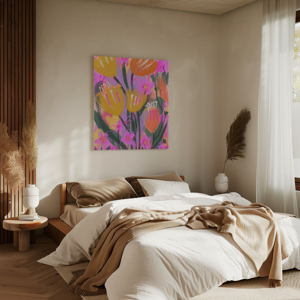 Vibrant Petal Dance | Canvas