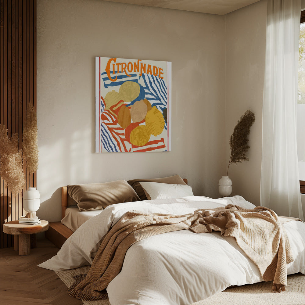 Citronnade Blau und Rot | Leinwand
