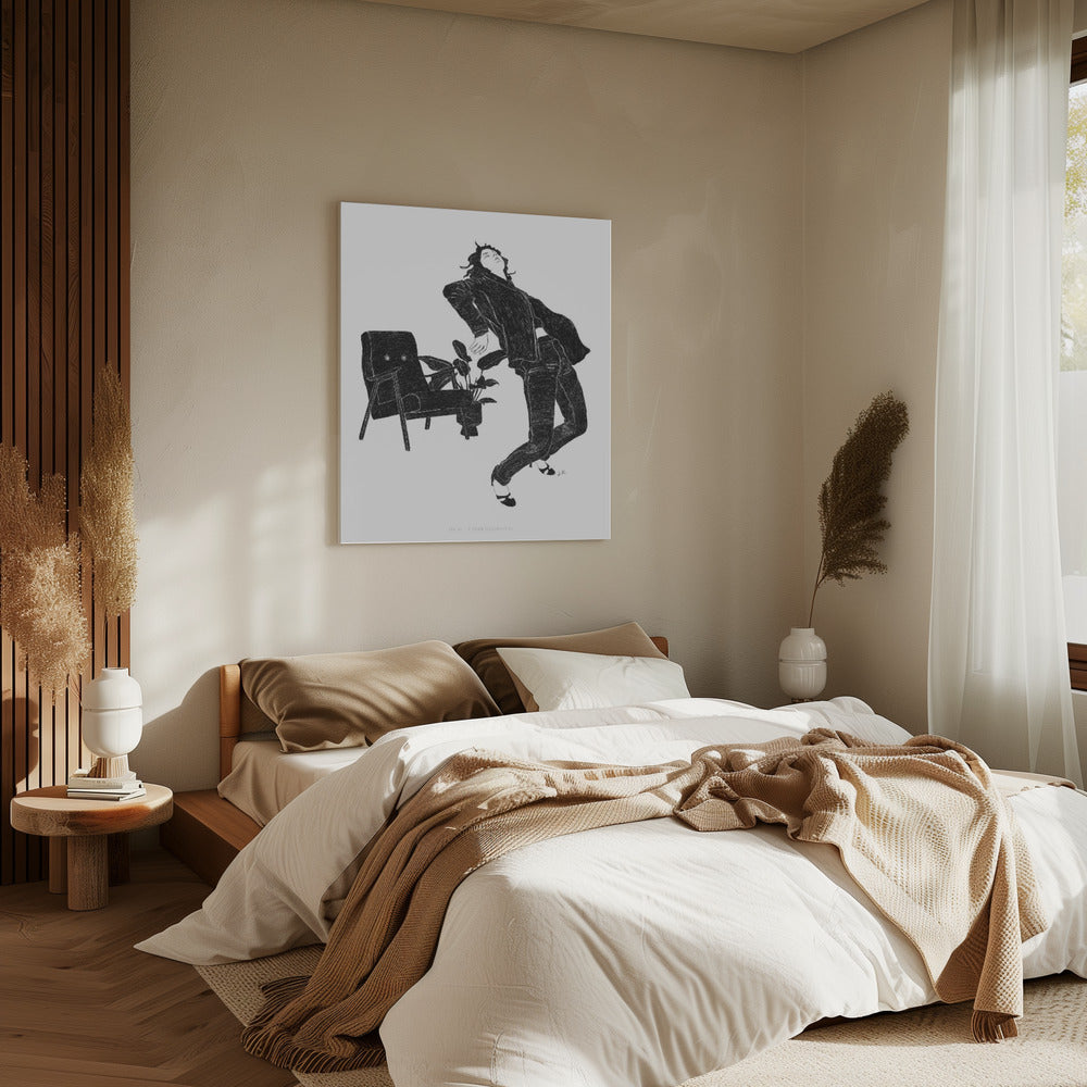 Jlr Dancingathome6 Schwarzweißkopie | Leinwand