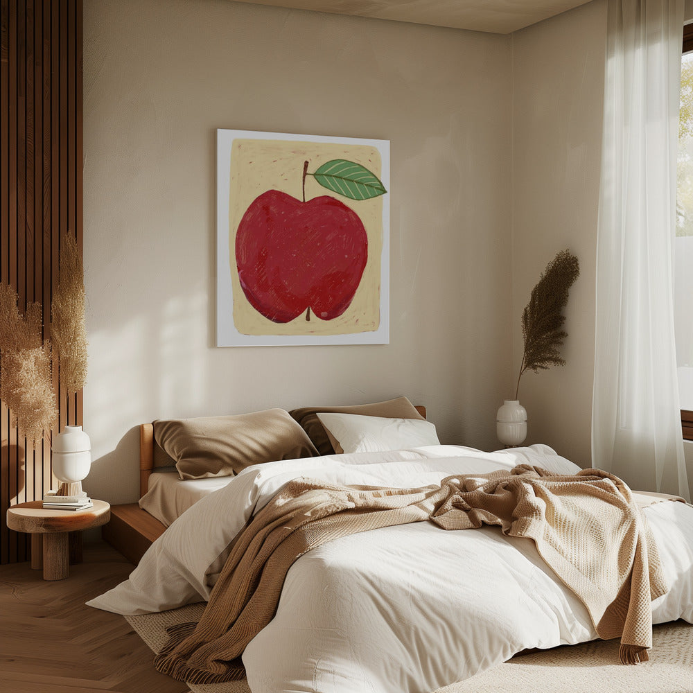 Großer roter Apfel | Leinwand