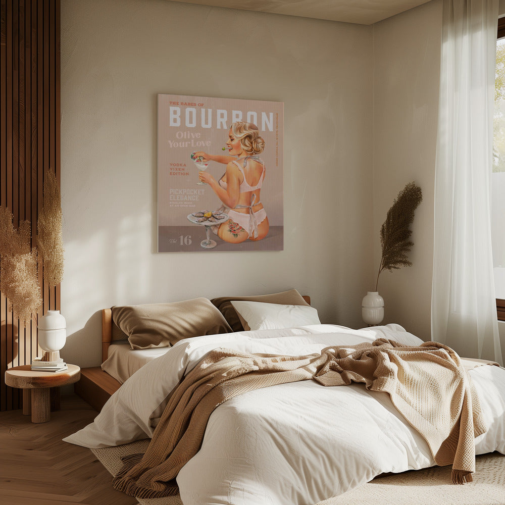 Bourbon Babe Vol 16 Vintage Vodka Martini Pin Up Girl | Canvas
