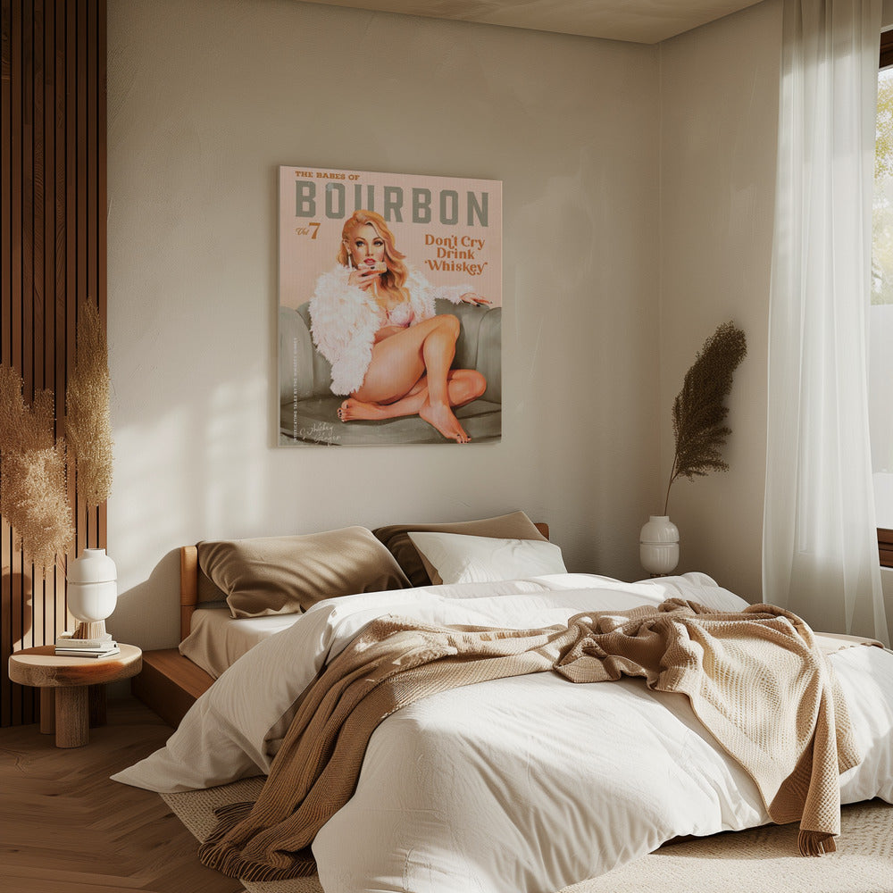 Babes of Bourbon Vol 7 Sexy Vintage Whiskey Pinup Girl | Canvas