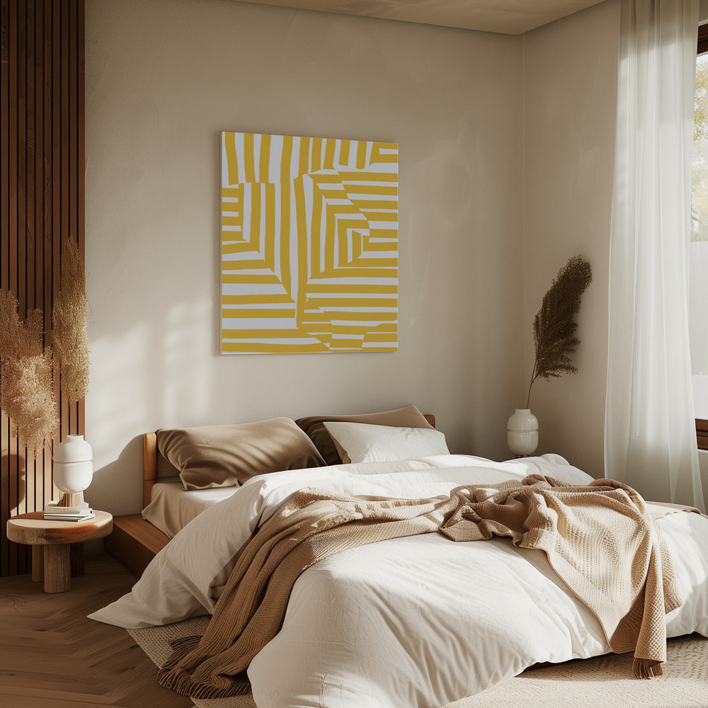 Yellow line and stripe | Canvas