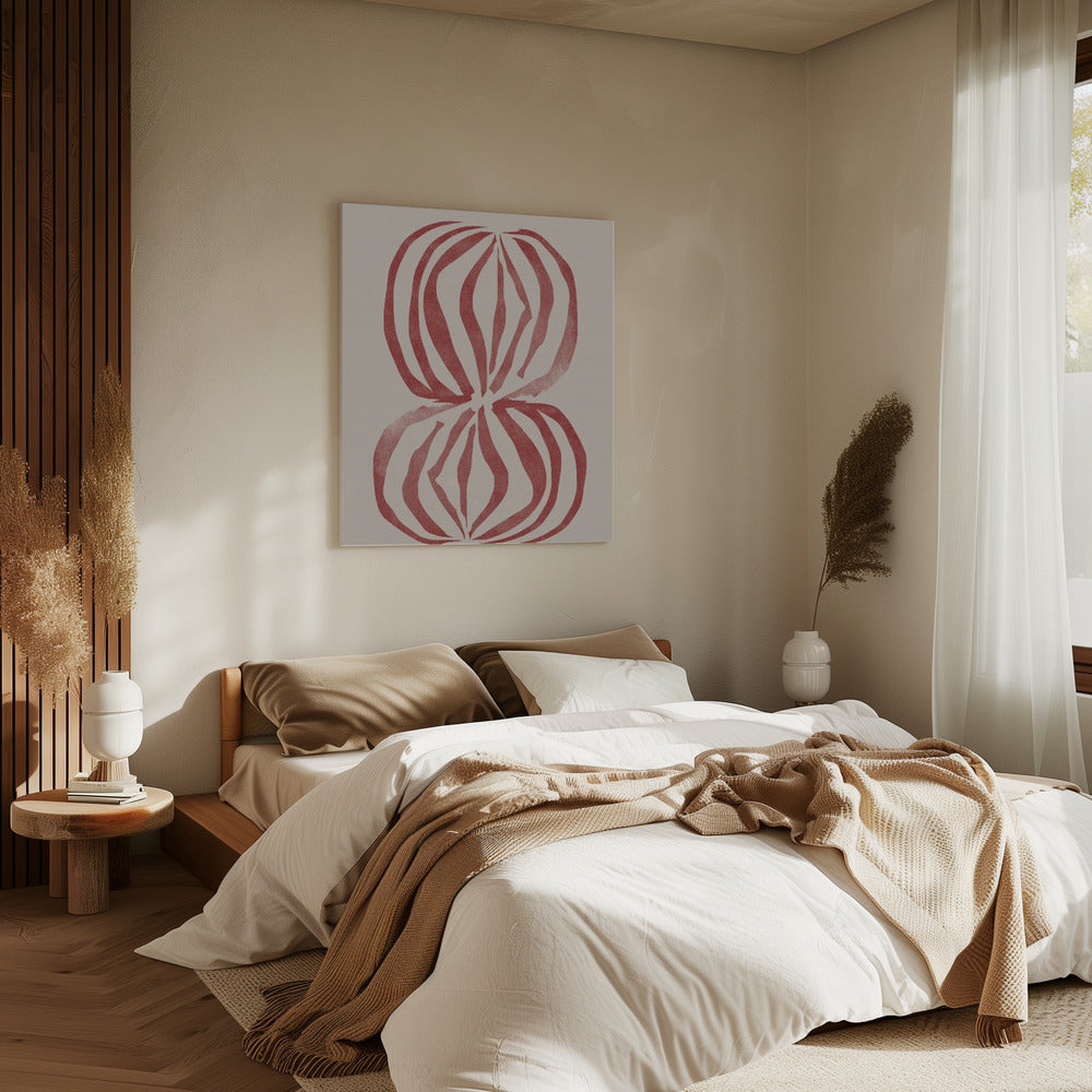 Purpurrote Echoformen | Leinwand