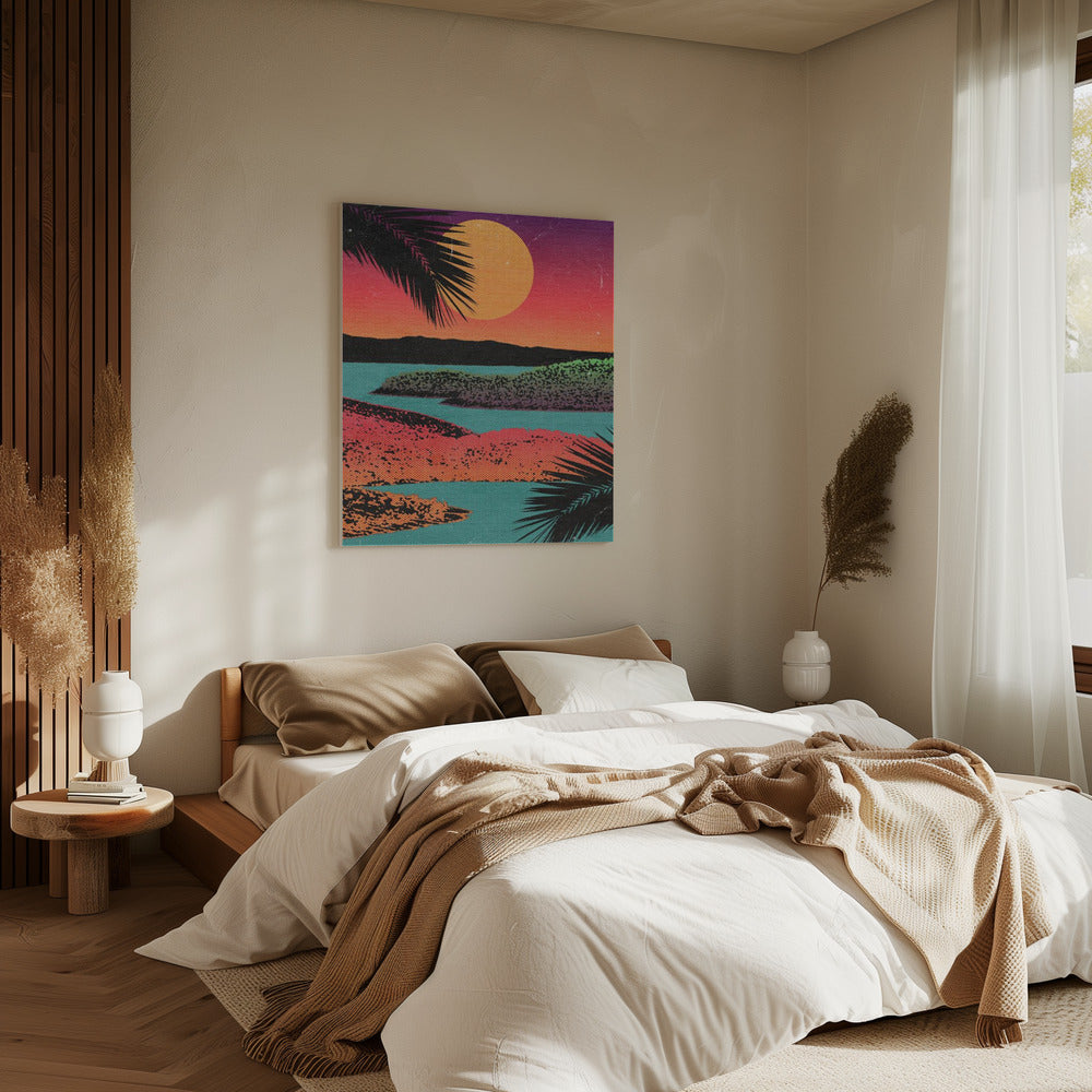 Retro Sonnenuntergang | Leinwand