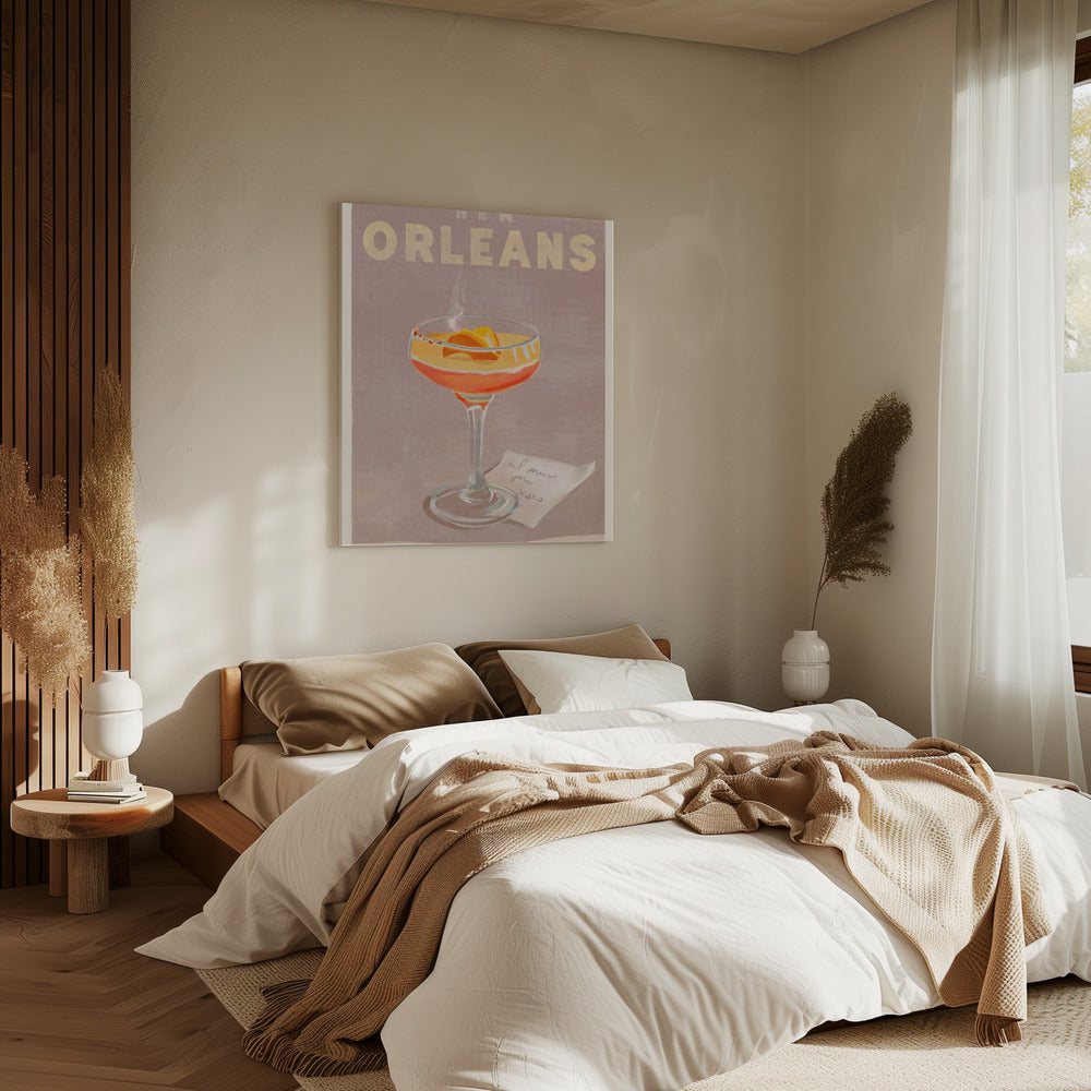 New Orleans Cocktail Travel Poster | Canvas