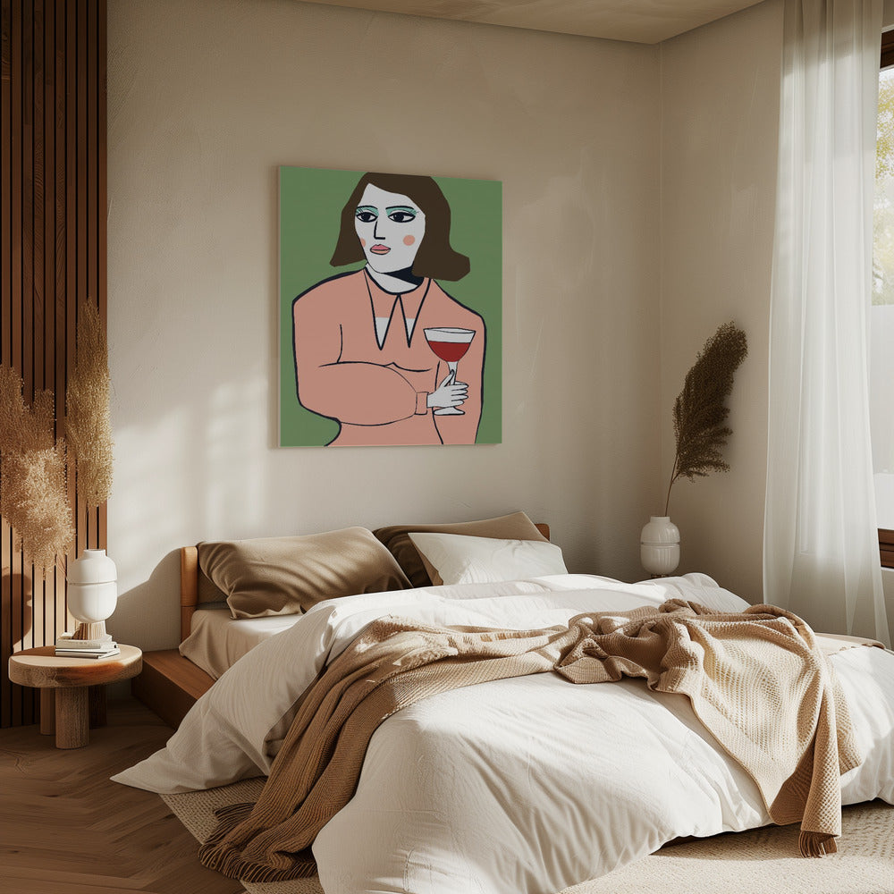 Wine lady | Canvas