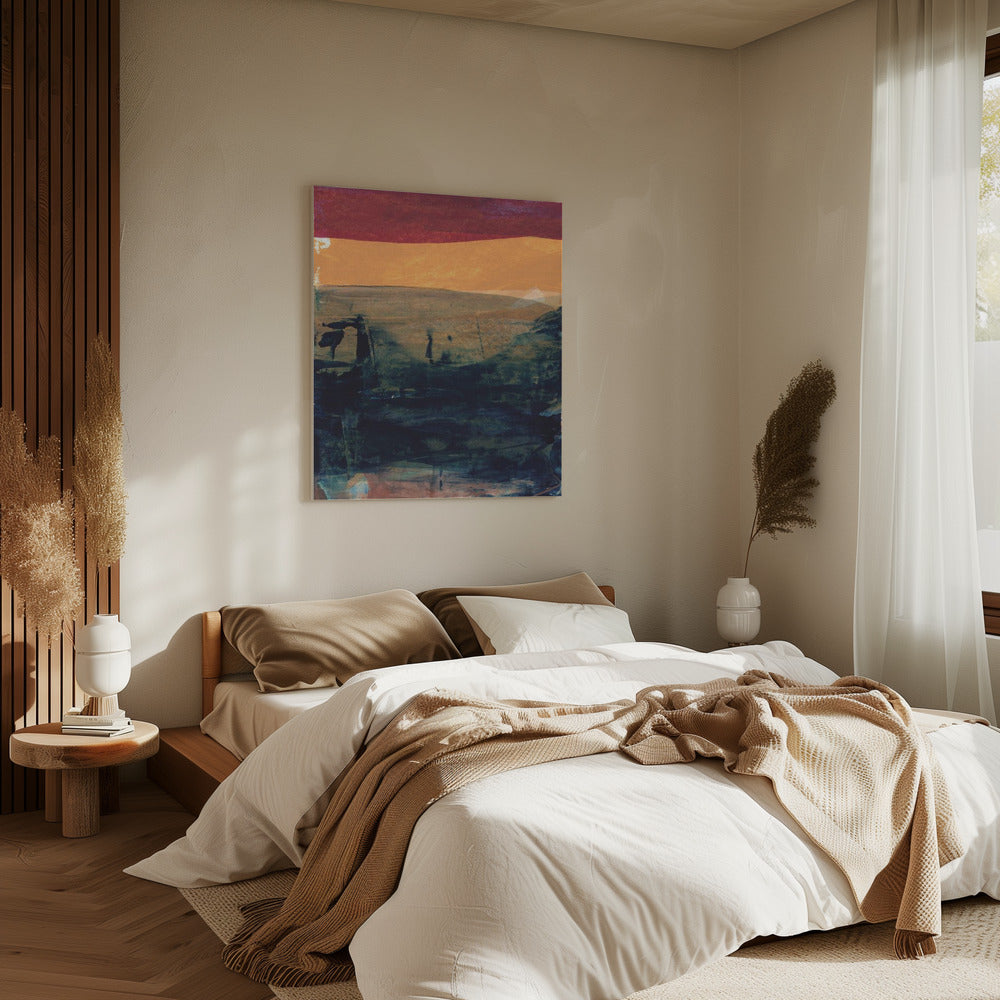Blend Of Earthy Tones And Vibrant Teal | Canvas