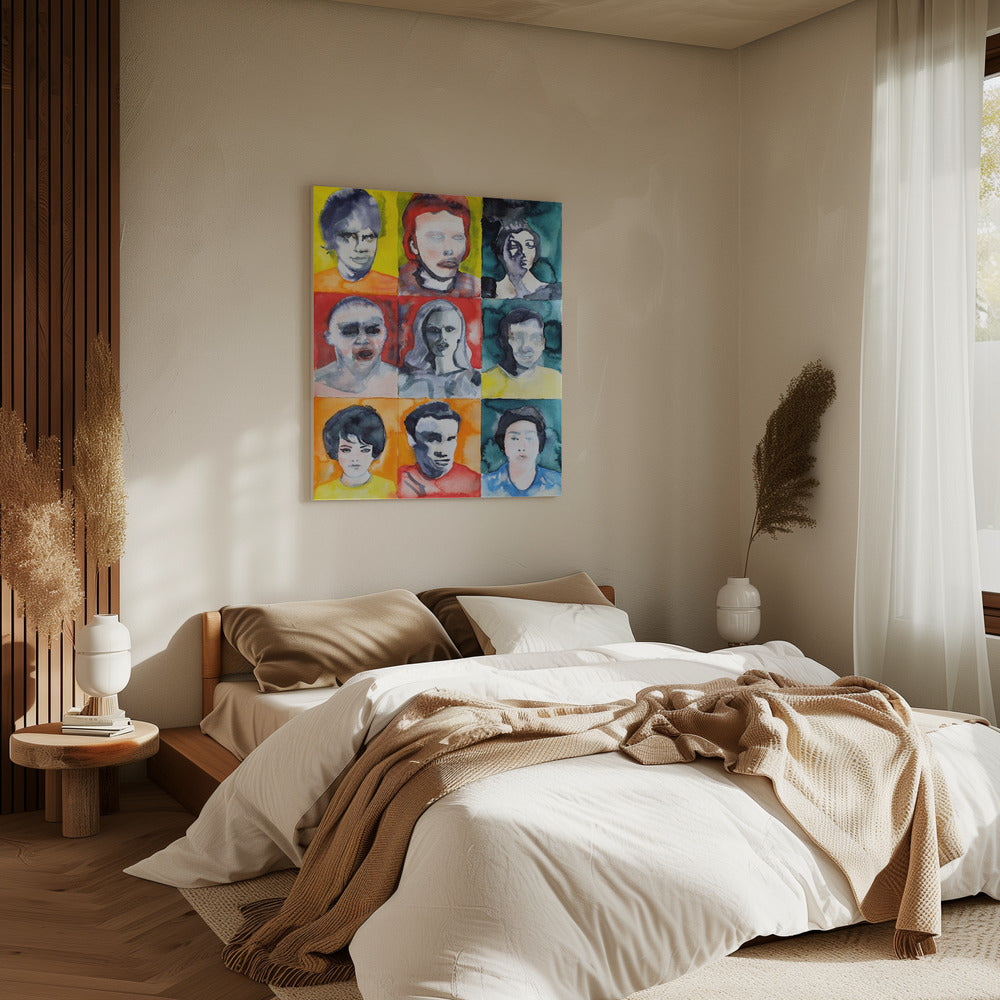 Headshot-Raster Nr. 2 | Leinwand