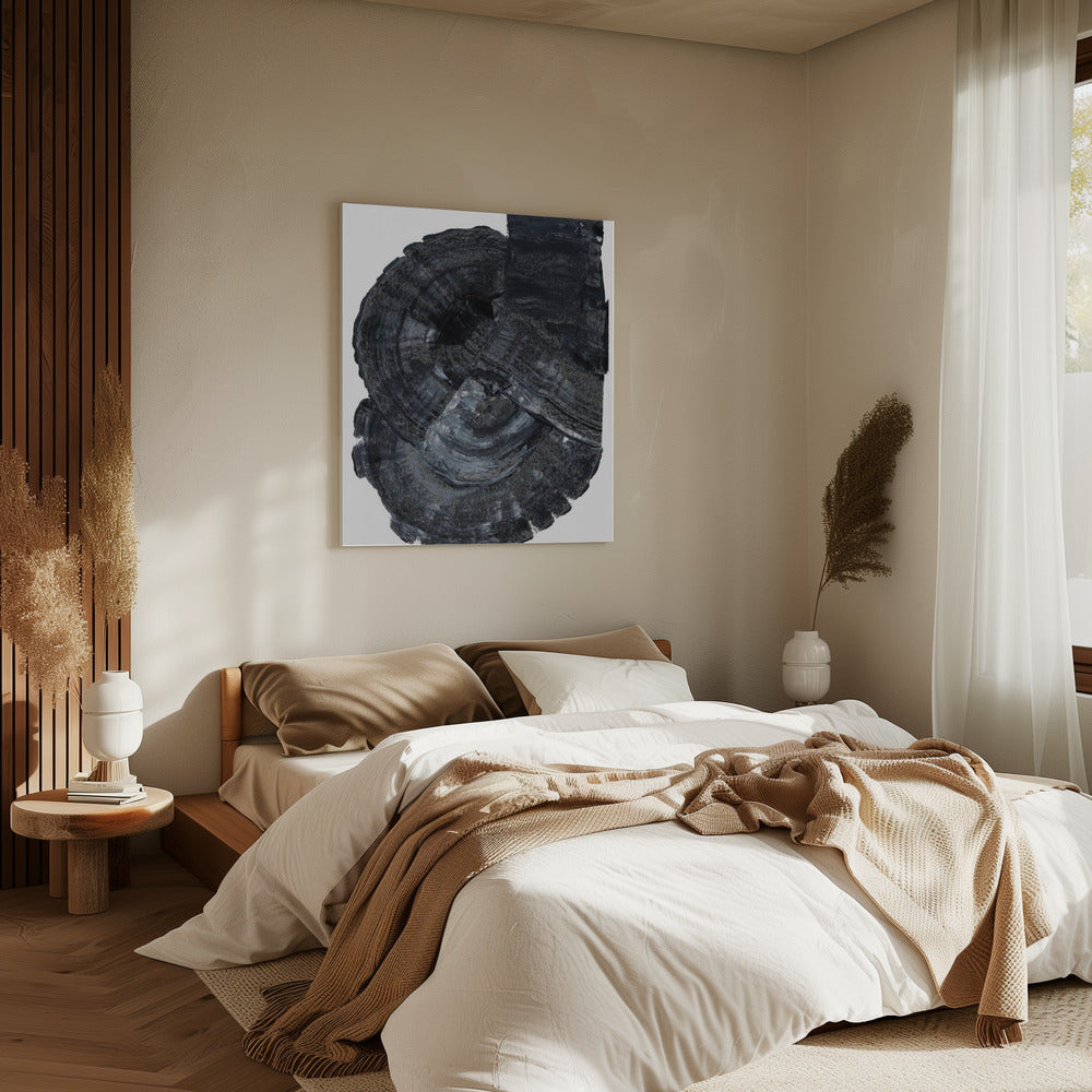 Schwarzes Fossil 1 | Leinwand