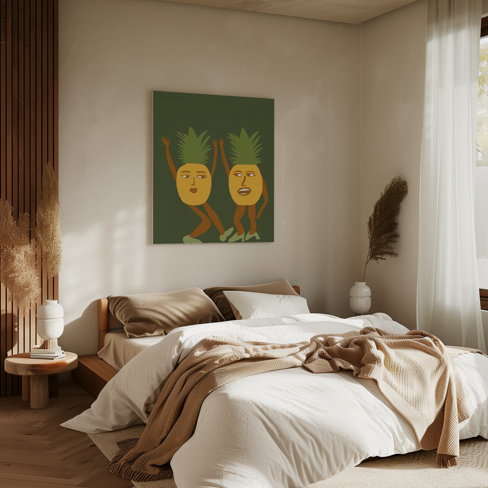 Tanzende Ananas | Leinwand