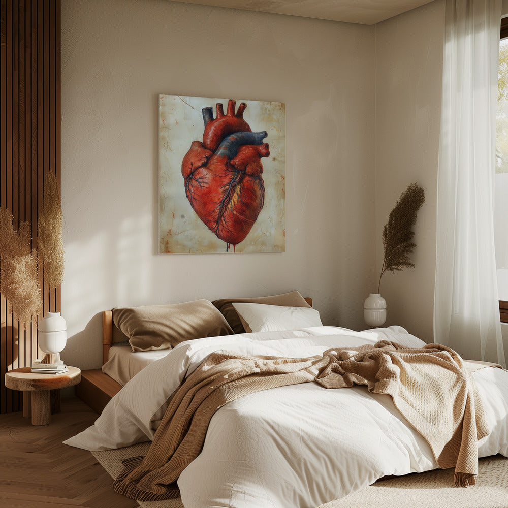 Anatomie Kunst 3 Herz | Leinwand