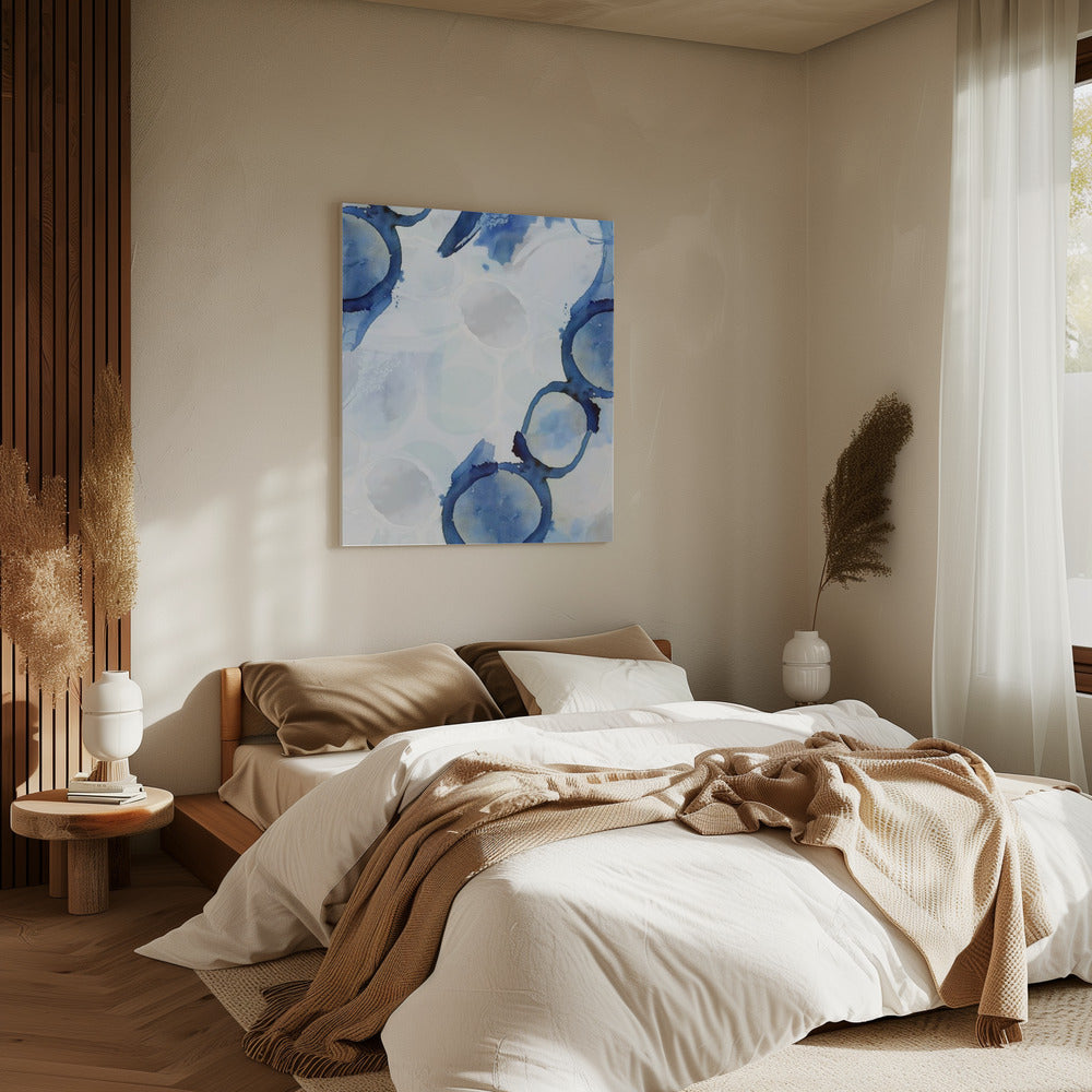 Blaue abstrakte Wirbel 3 | Leinwand