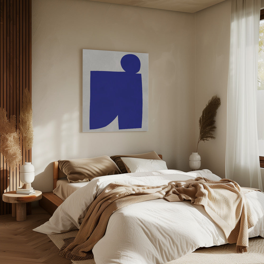 Blau-weiße Kunst 1 | Leinwand
