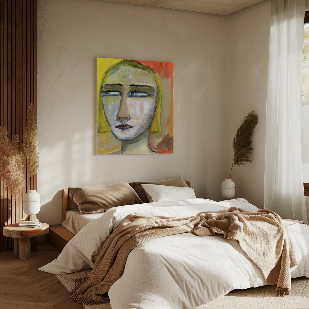 Narrowed Eyed Lady | Canvas
