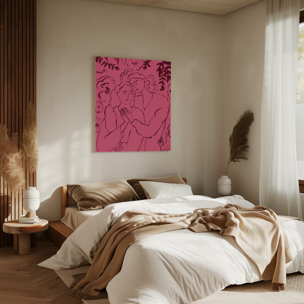 Händchenhalten Rosa | Leinwand