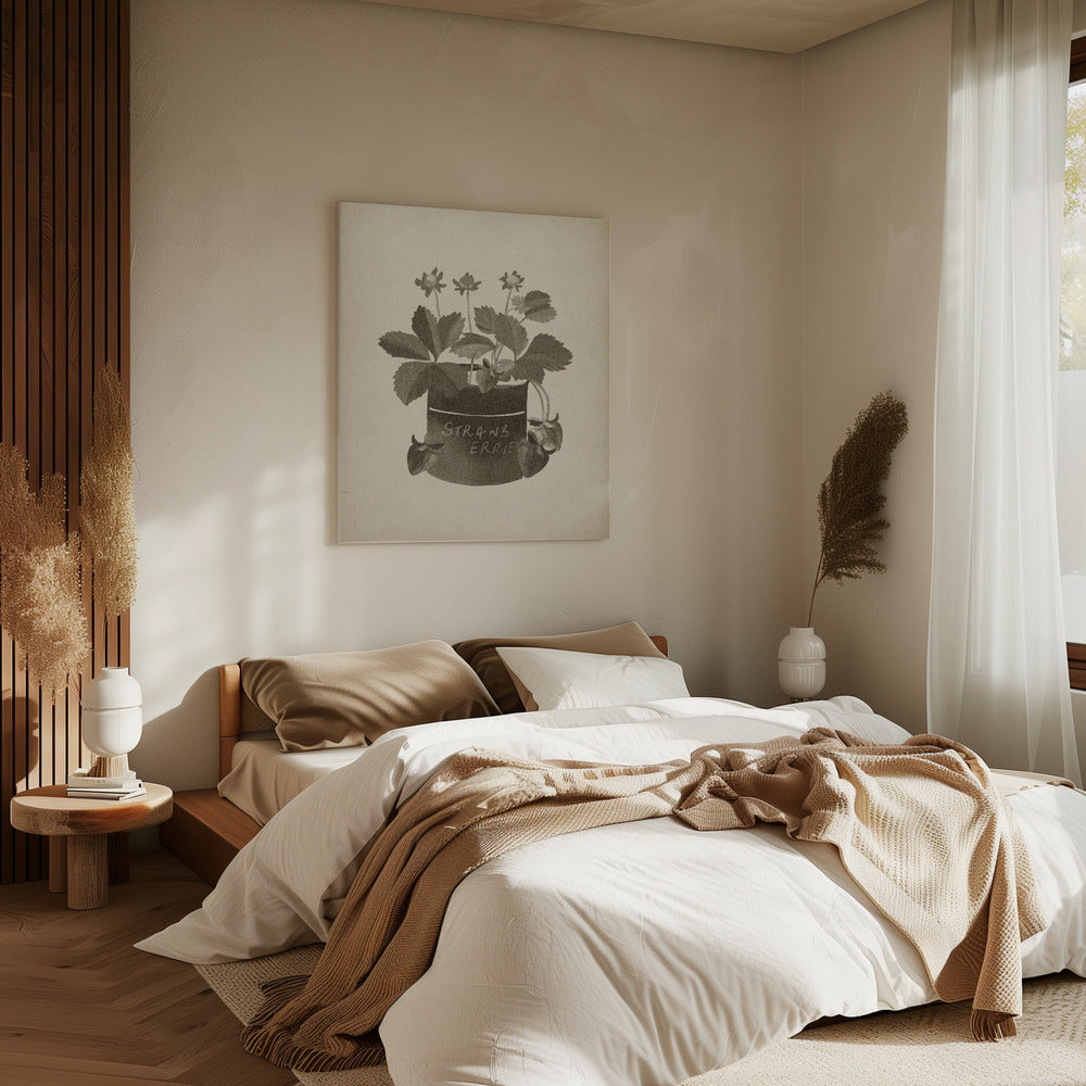 Vintage Erdbeerpflanze | Leinwand