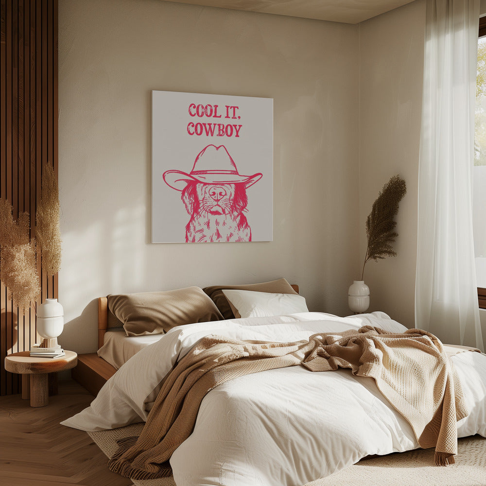 Cool it Cowboy Pink | Leinwand
