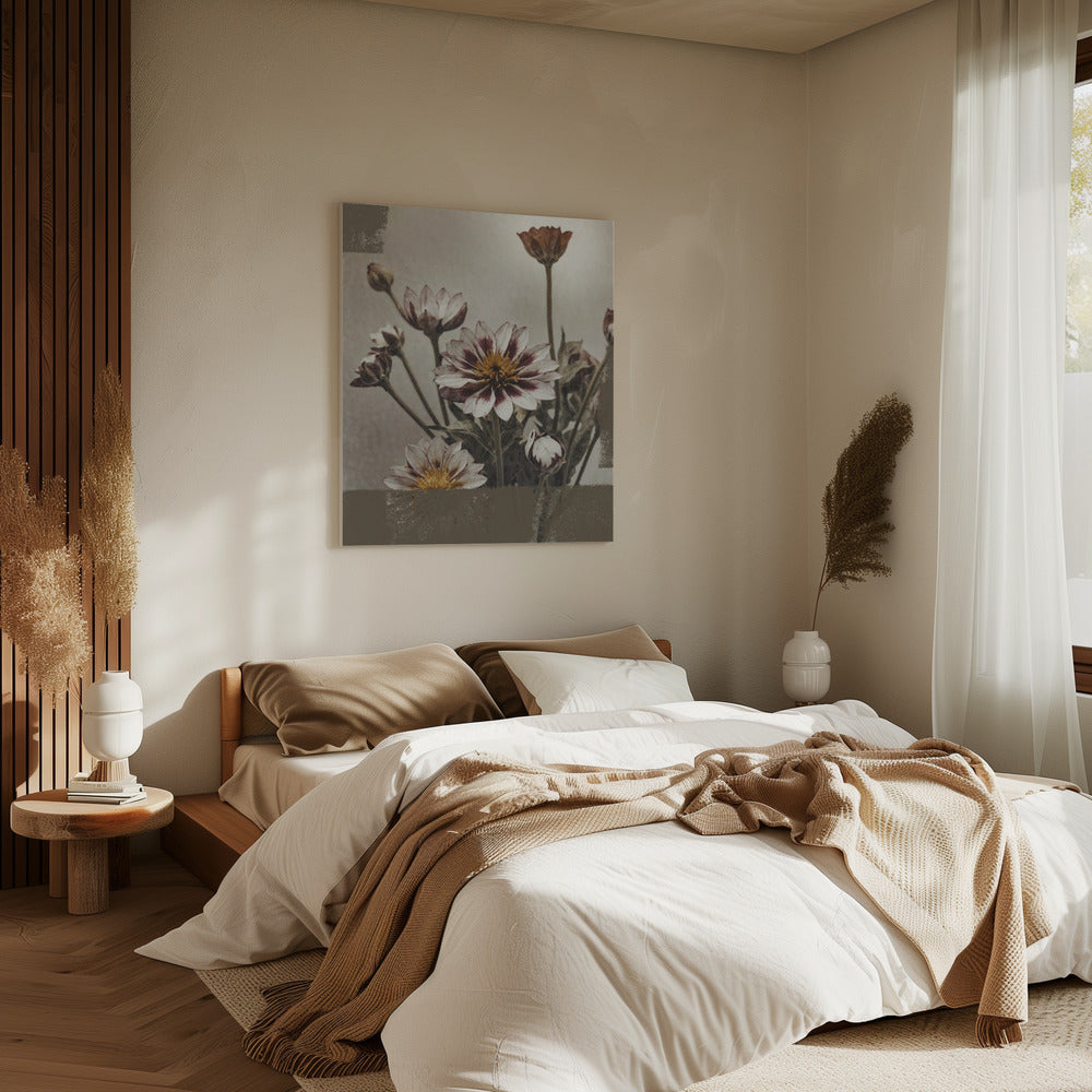 5 Vintage Blumen | Leinwand