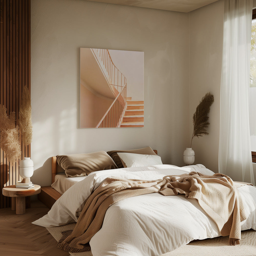Orange Steps | Architectural Minimalism | Canvas
